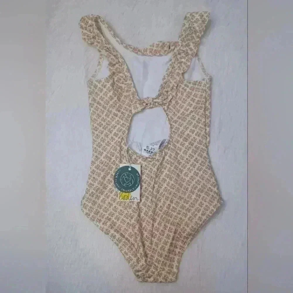 Boden Tie Back Frilly Swimsuit